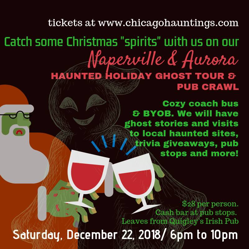 Dec 22 – Naperville and Aurora Holiday Ghost Tour and Pub Crawl