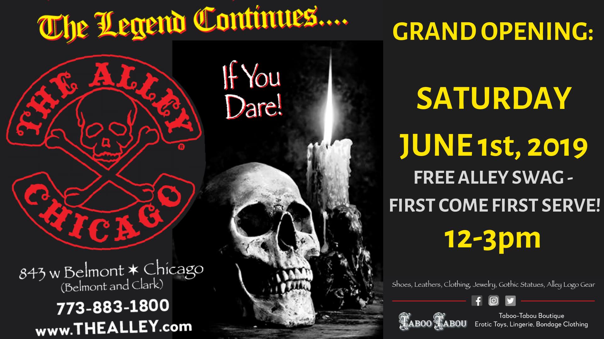 JUN 1 – The Alley Grand Opening (Chicago)