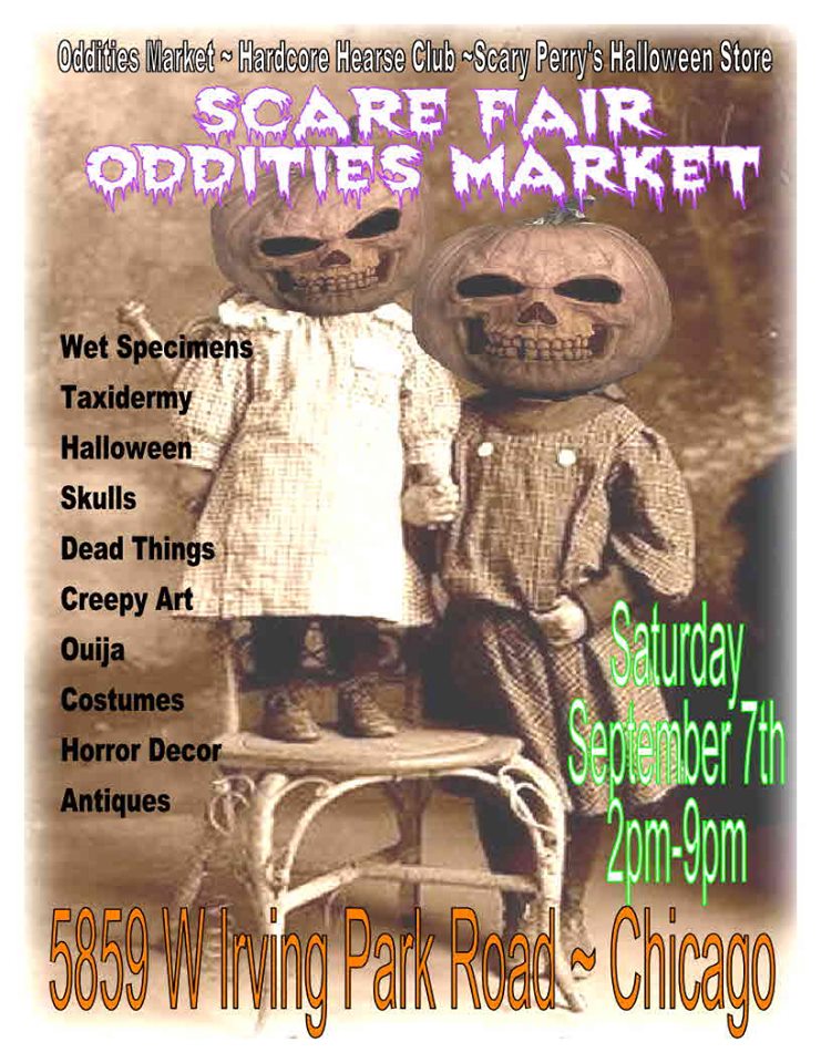 SEPT 7 – Scare Fair Oddities Market Scarys Halloween Store Grand Opening